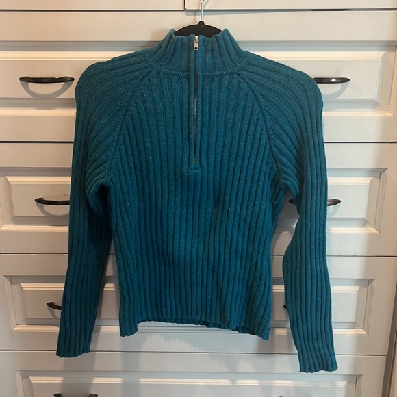 Blue turtleneck sweater- good condition - Picture 2 of 4